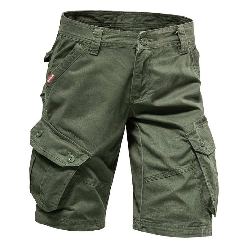 Men's Solid Color Casual Multi-Pocket Cargo Shorts MTA1171F3X sold by Manly