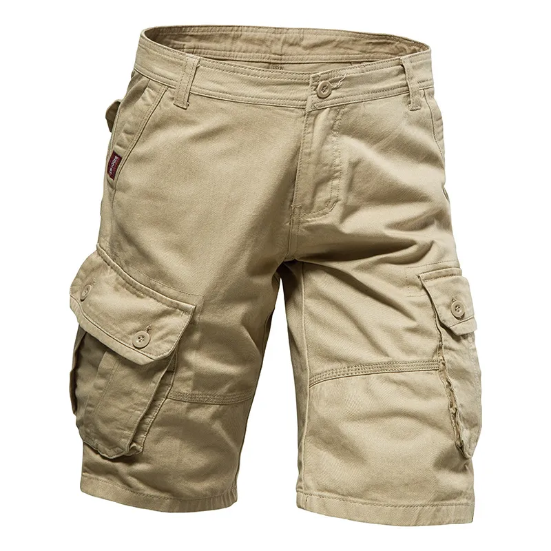 Men's Solid Color Casual Multi-Pocket Cargo Shorts MTA1171F3X sold by Manly product image thumbnail 2