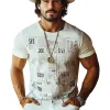 Men's Summer Fashion Newspaper Printed Round Neck Short Sleeve T-Shirt MTA1049F5U sold by Manly