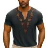 Men's Summer Fashion Embroidery Lightweight Knitted Short Sleeve V-Neck T-Shirt MTA1198F8P sold by Manly