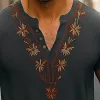 Men's Summer Fashion Embroidery Lightweight Knitted Short Sleeve V-Neck T-Shirt MTA1198F8P sold by Manly