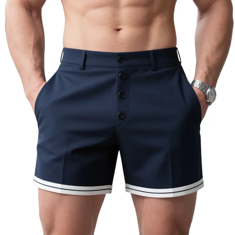 Men's Colorblock Straight Suit Shorts MTA0927F6Z sold by Manly