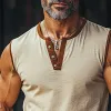 Men's Contrast Color Sleeveless Sports Casual Tank Tops MTA1011F9X sold by Manly