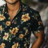 Men's Summer Floral Printed Casual Beach Short Sleeve Shirt MTA1056F5U sold by Manly