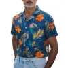 Men's Summer Fashion Polyester Blended Printed Short Sleeve Shirt MTA1058F3P sold by Manly