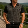 Men's Summer Fashion Textured Fabric Short Sleeve Shirt MTA1079F9P sold by Manly