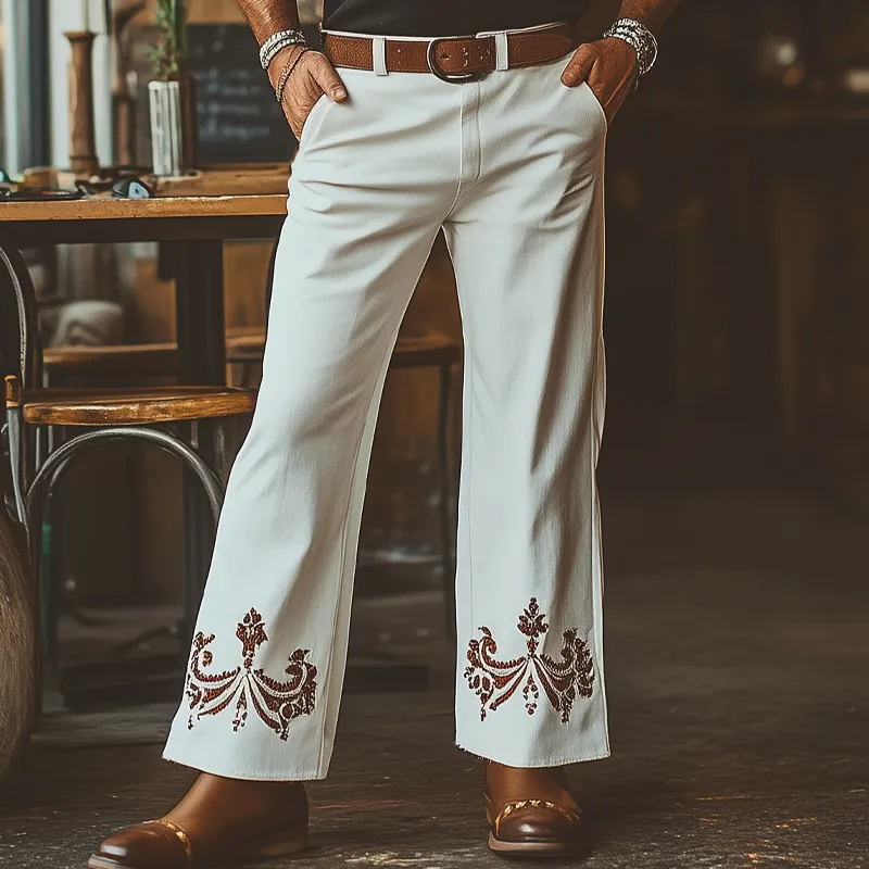 Men's Western Cowboy Style Embroidered Straight Pants MTA1288F1U sold by Manly product image thumbnail 2