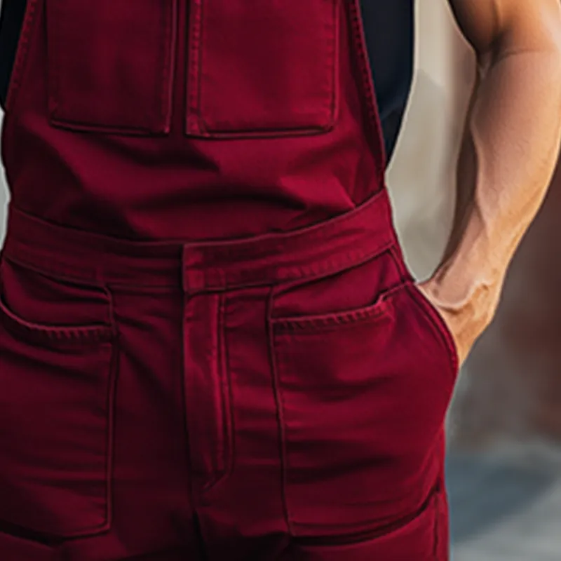 Men's Summer Multi-Pocket Vintage Denim Overalls MTA1128F6U sold by Manly product image thumbnail 4