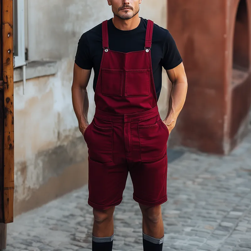 Men's Summer Multi-Pocket Vintage Denim Overalls MTA1128F6U sold by Manly product image thumbnail 2