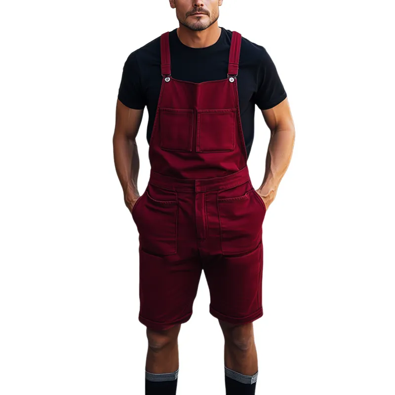 Men's Summer Multi-Pocket Vintage Denim Overalls MTA1128F6U sold by Manly