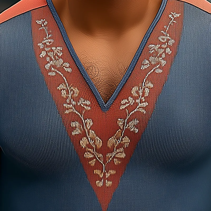 Men's Summer Fashion Knitted Jacquard Contrast Color Tank Top MTA1120F4P sold by Manly product image thumbnail 3