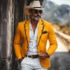 Men's Spring and Summer Thin Fashion Casual American Retro Western Tough Style Cotton And Linen Embroidery Slim Fit Single-breasted Blazer MTA1654F6K sold by Manly
