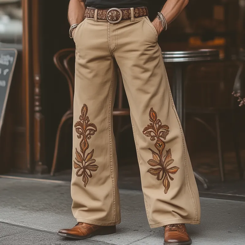 Men's Western Cowboy Style Embroidered Flared Jeans MTA1314F7U sold by Manly product image thumbnail 2