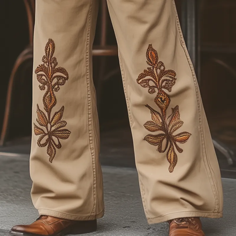 Men's Western Cowboy Style Embroidered Flared Jeans MTA1314F7U sold by Manly product image thumbnail 3