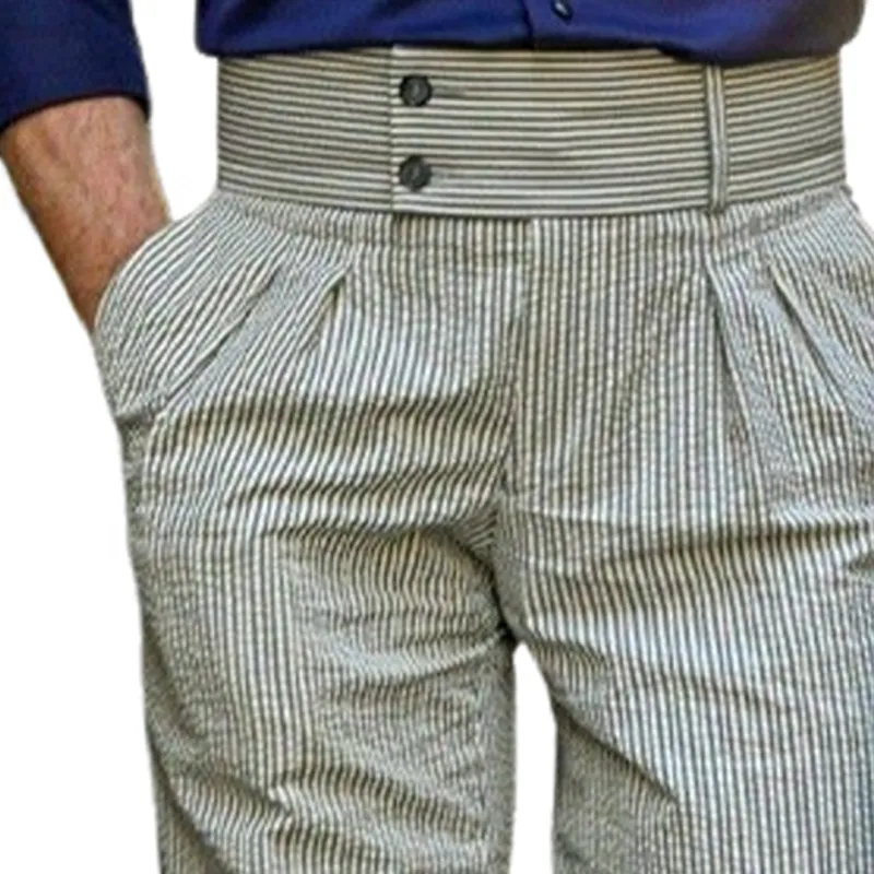 Men's Summer Classic Striped Textured Pants MTA1642F4U sold by Manly product image thumbnail 3