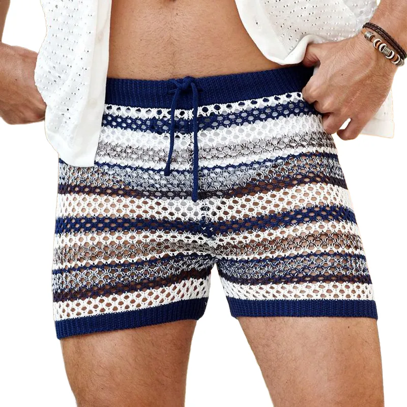 Men's Summer Colorblock Knitted Mesh Beach Shorts MTA1883F6U sold by Manly