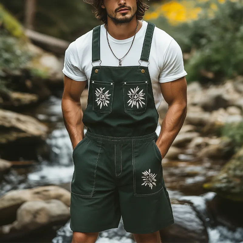 Men's Summer Vintage Embroidered Overalls MTA1244F7U sold by Manly product image thumbnail 2