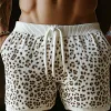 Men's Spring And Summer Fashion Casual Leopard Print Knitted Elastic Waist Shorts MTA2021F8K sold by Manly