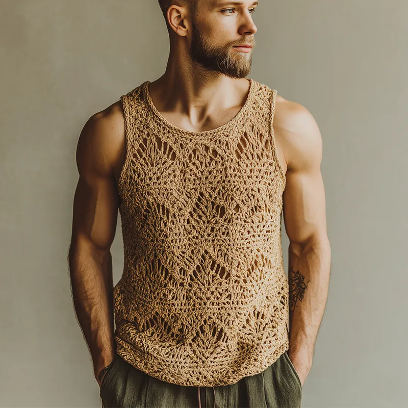 Men's Summer Fashion Cool Silk Knitted Tank Top MTA2082F3P sold by Manly product image thumbnail 2