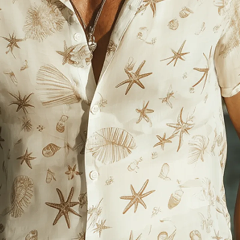 Men's Summer Beach Printed Casual Short Sleeve Shirt MTA1806F3U sold by Manly product image thumbnail 4