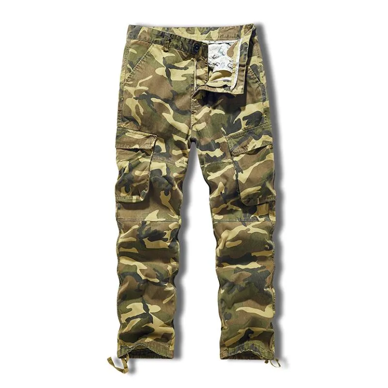 Men's Casual Outdoor Cotton Camouflage Multi-Pocket Cargo Pants 94913609M sold by Manly