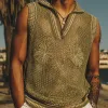 Men's Spring And Summer Fashion Casual Embroidered Knitted V-Neck Tank Top MTA2060F2K sold by Manly