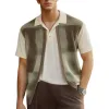 Men's Summer Rendered Knit Button Short Sleeve Shirt MTA2490F1U sold by Manly