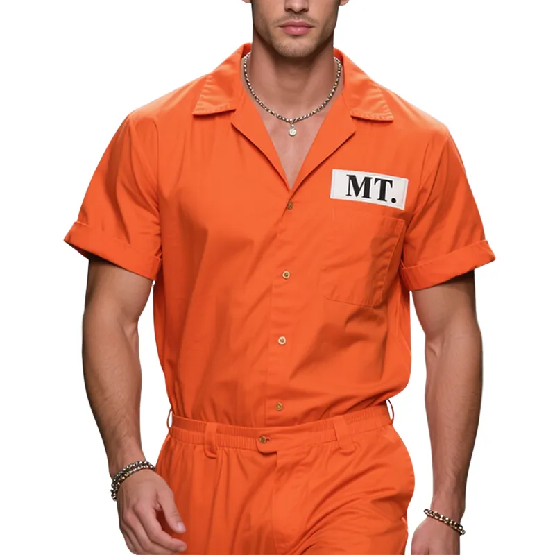 Men's Vintage Casual Cotton Tribute Liberty Lapel Short Sleeve Shirt MTA2438F8TO sold by Manly