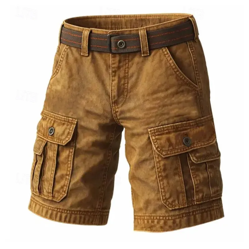 Men's Washed Vintage Denim Cargo Shorts MTA2189F9X sold by Manly