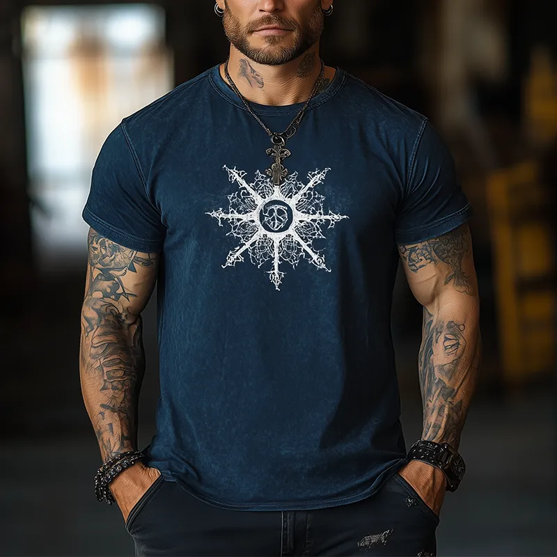 Men's Summer Fashion Printed Cotton Blend Short-Sleeved T-Shirt MTA2672F7P sold by Manly product image thumbnail 2