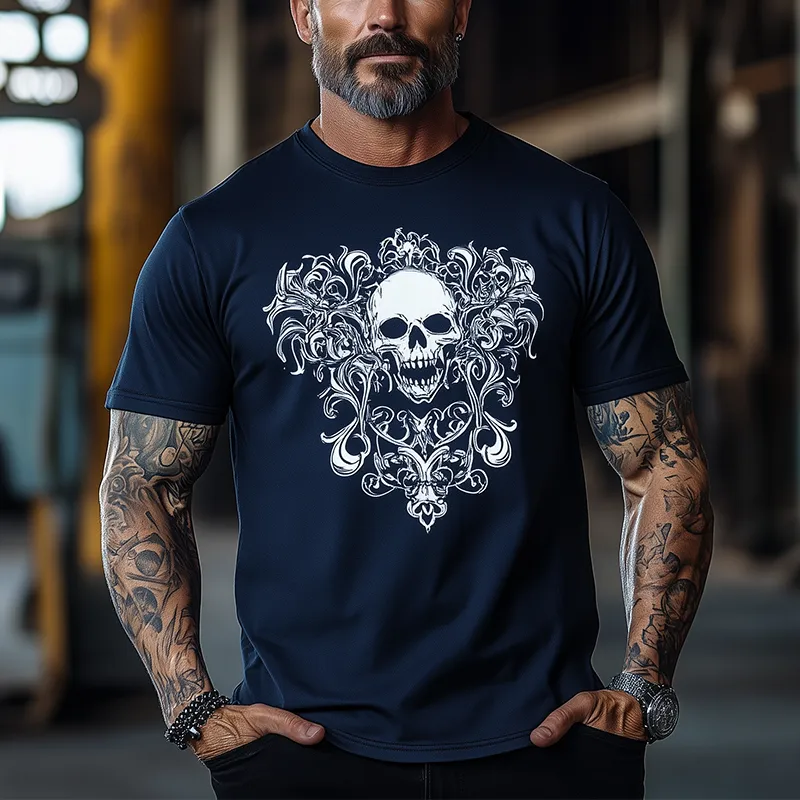 Men's Summer Fashion Cotton Blended Printed Short-Sleeved T-Shirt MTA2668F3P sold by Manly product image thumbnail 2