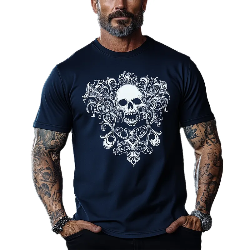 Men's Summer Fashion Cotton Blended Printed Short-Sleeved T-Shirt MTA2668F3P sold by Manly