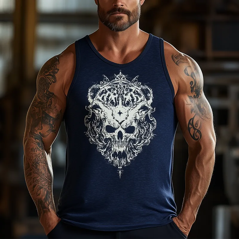 Men's Summer Fashion Cotton Blend Printed Tank Top MTA2683F9P sold by Manly product image thumbnail 3