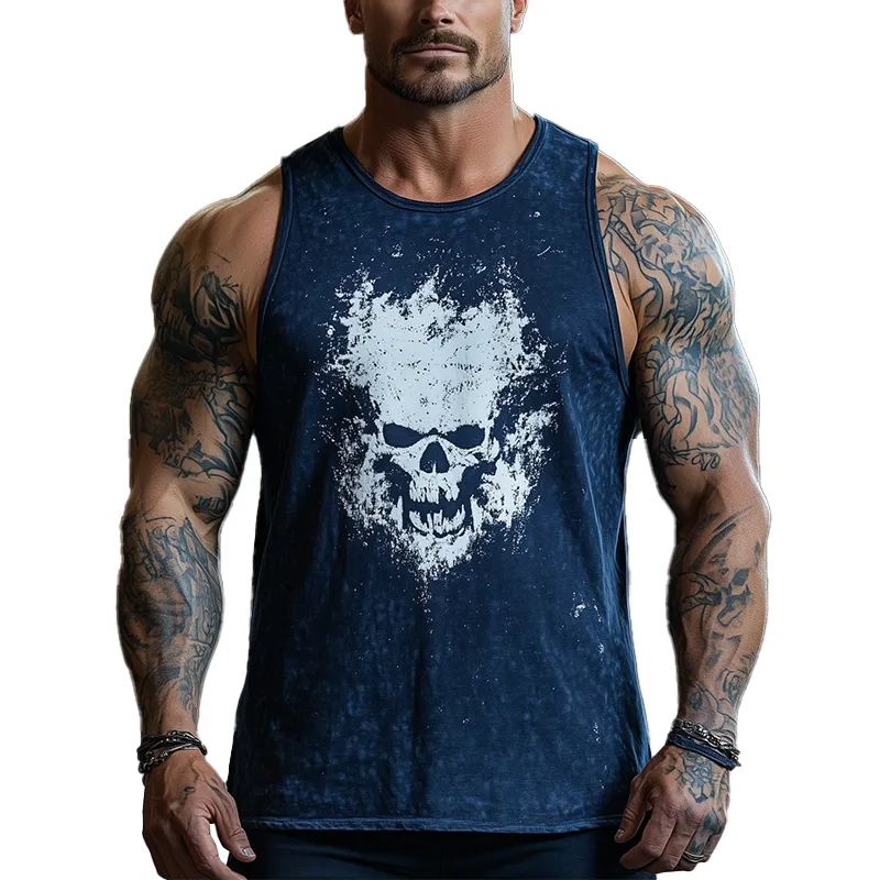 Men's Summer Fashion Cotton Blend Printed Tank Top MTA2683F9P sold by Manly product image thumbnail 2