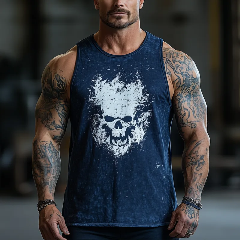 Men's Summer Fashion Cotton Blend Printed Tank Top MTA2683F9P sold by Manly product image thumbnail 4