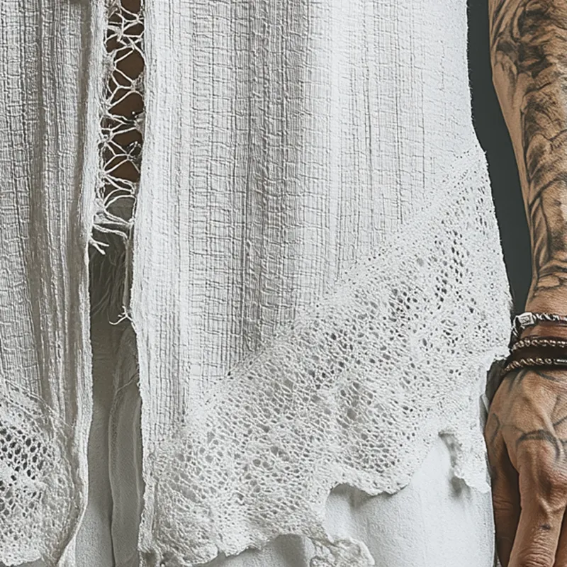 Men's Summer Fashion Printed Lace Decorated Waffle Tank Top MTA2664F7P sold by Manly product image thumbnail 5