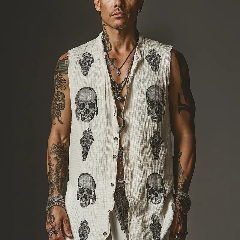 Men's Summer Fashion Printed Waffle Tank Top MTA2691F3P sold by Manly product image thumbnail 2