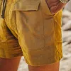 Men's Summer Classic Textured Lace-up Casual Shorts MTA2558F1U sold by Manly