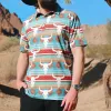 Men's Western Cowboy Style Printed Short-Sleeved Polo Shirt MTA2662F8X sold by Manly