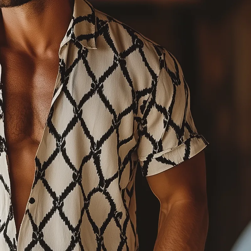 Men's Printed Loose Short Sleeve T-Shirt MTA2452F6X sold by Manly product image thumbnail 2