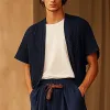 Men's Summer Fashion Crochet Textured Short-Sleeved Shirt MTA3074F8P sold by Manly