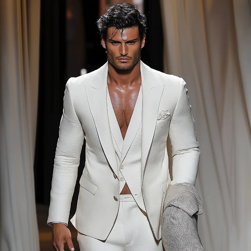 Men's Vintage Casual Solid Color Single Breasted Blazer MTA3078F7TO sold by Manly product image thumbnail 3