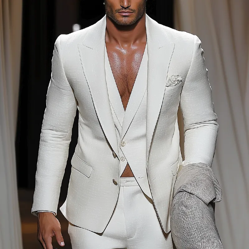 Men's Vintage Casual Solid Color Single Breasted Blazer MTA3078F7TO sold by Manly product image thumbnail 2