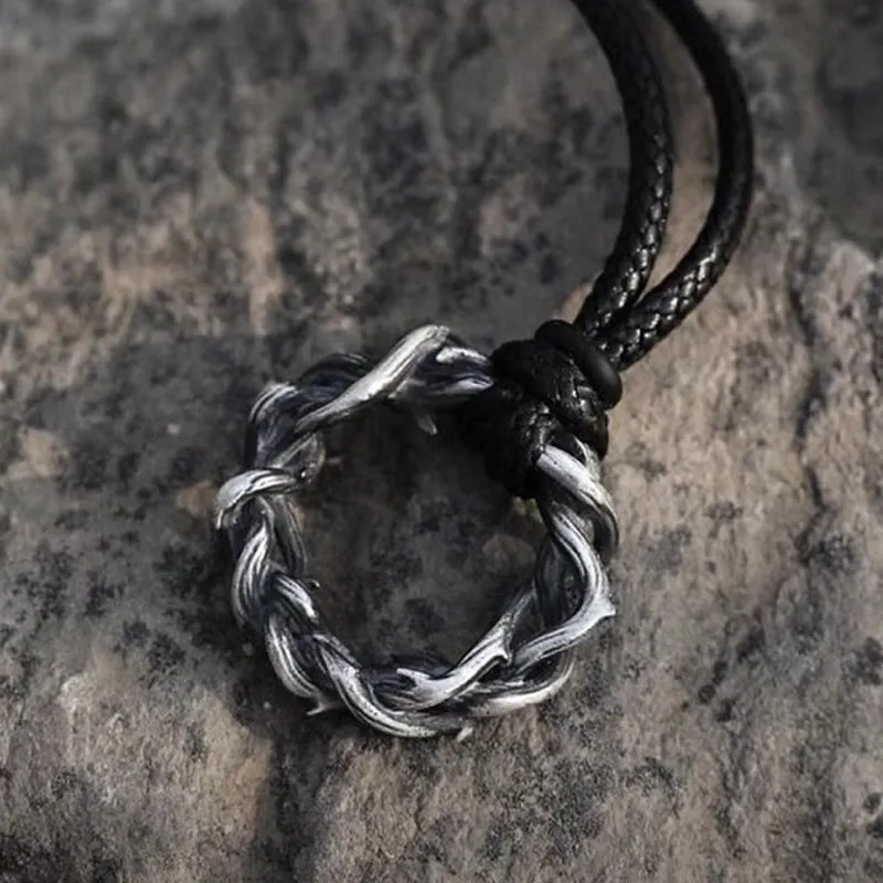 Men's Vintage Design Thorn S925 Silver Pendant Necklace MTA3040F9M sold by Manly product image thumbnail 2