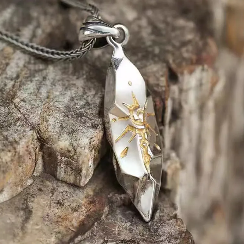 Men's Vintage Fashion S925 Silver Wishing Stone Necklace MTA3096F4M sold by Manly product image thumbnail 2