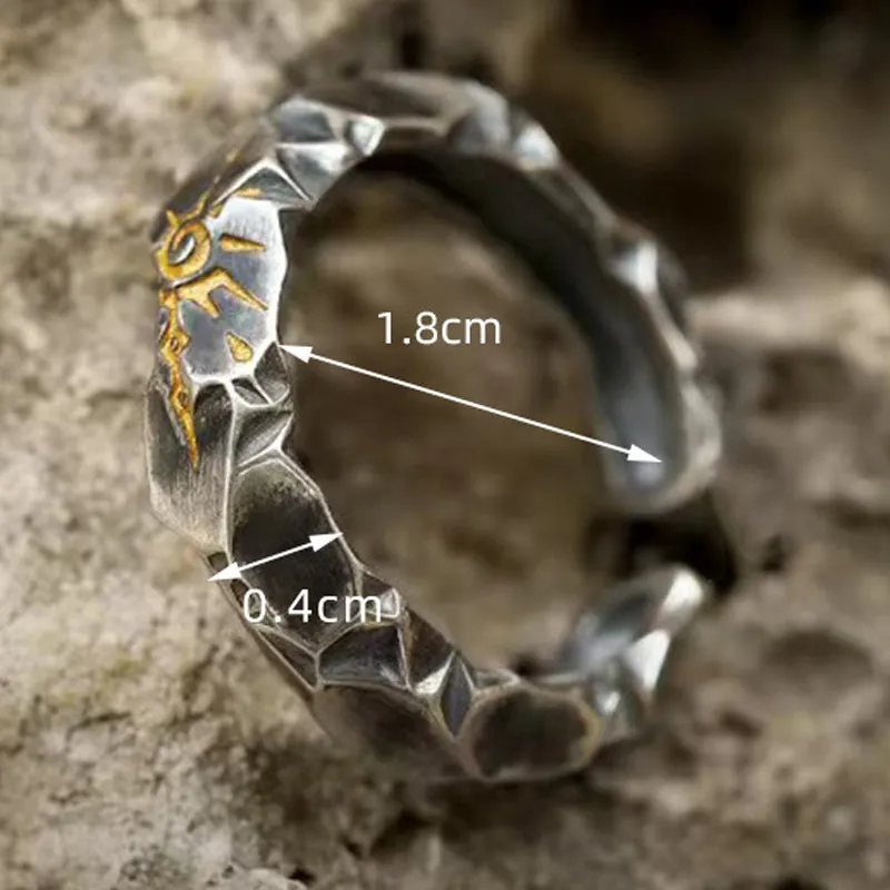 Men's Fashion Design S925 Silver Geometric Adjustable Ring MTA3076F8M sold by Manly product image thumbnail 5