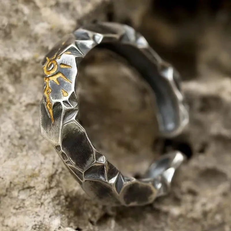 Men's Fashion Design S925 Silver Geometric Adjustable Ring MTA3076F8M sold by Manly product image thumbnail 3