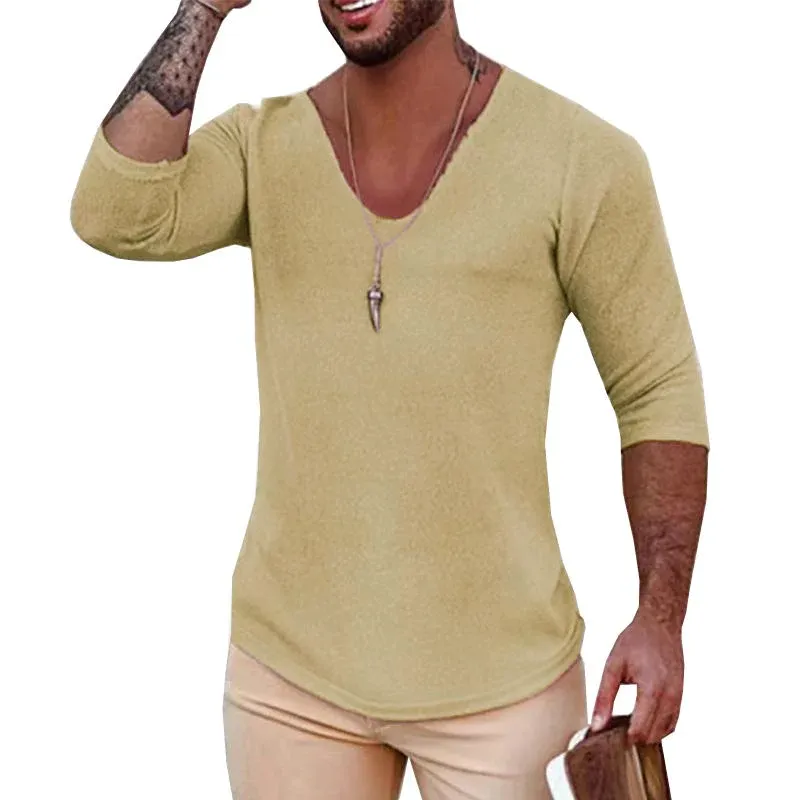 Men's Casual Long-Sleeved Thin V-Neck Knitwear 93694555M sold by Manly product image thumbnail 2