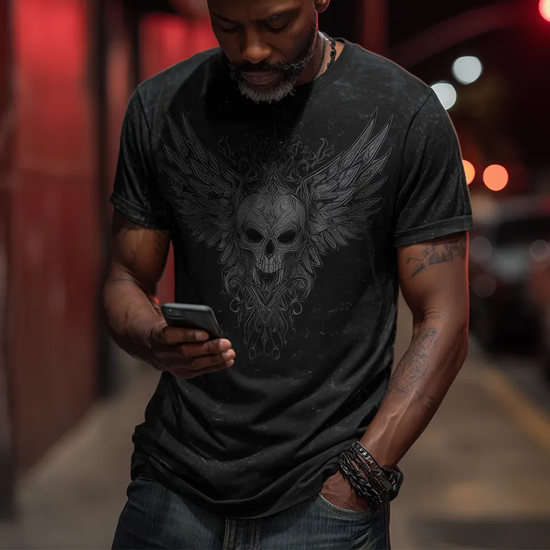 Men's Summer Fashion Street Print Polyester Blend Short-Sleeved T-Shirt MTA0301G1P sold by Manly product image thumbnail 2