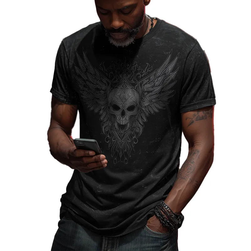 Men's Summer Fashion Street Print Polyester Blend Short-Sleeved T-Shirt MTA0301G1P sold by Manly